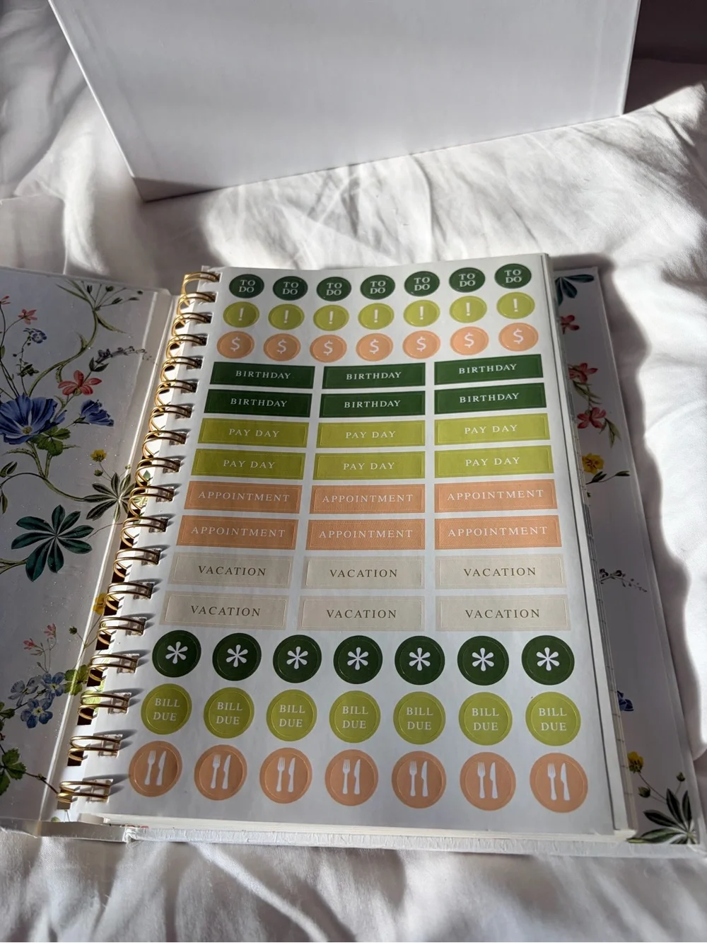 Punch Studio Ephemeral Garden Birds Undated Planner